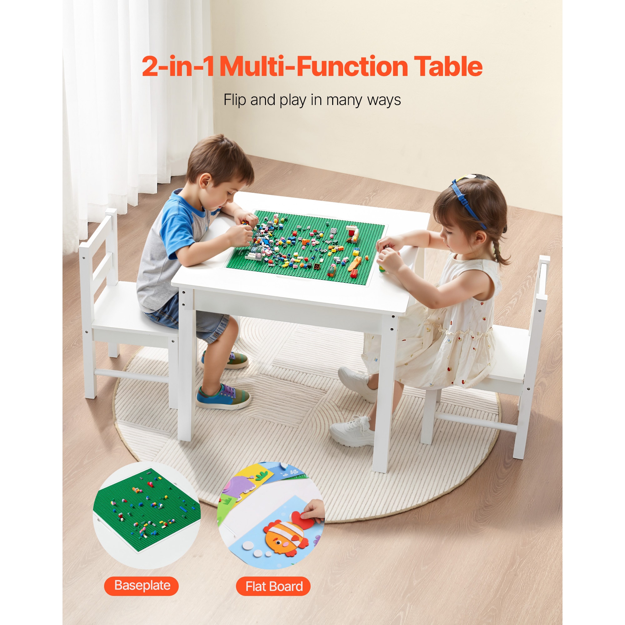 Kids Activity Table And Chairs Set With Storage For Toddlers_voghion.com